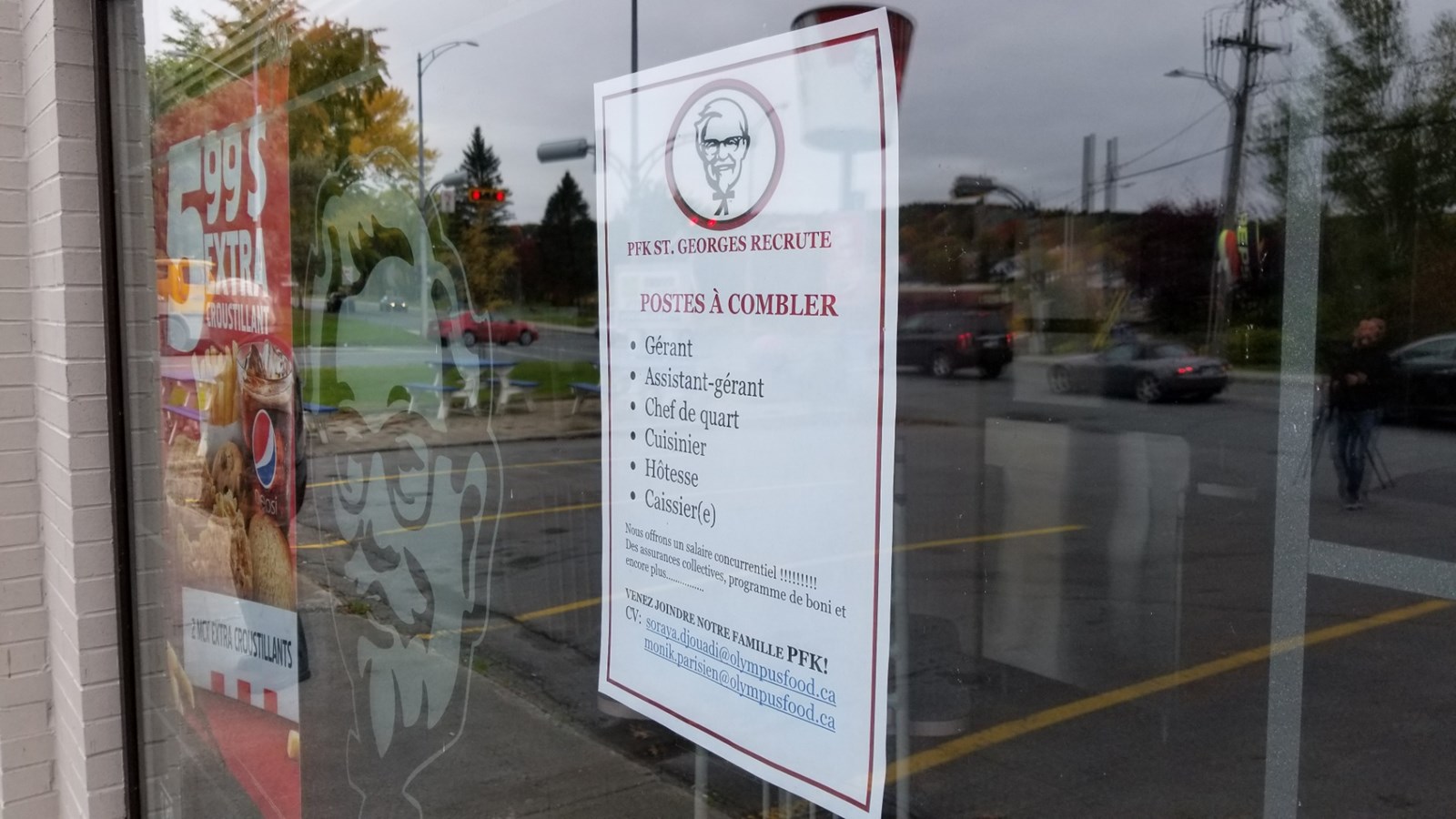 Le restaurant PFK est fermé en raison de la pénurie d'employés