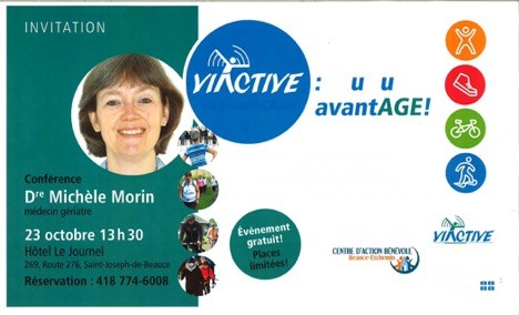 Le médecin Michèle Morin donnera une conférence gratuite pour les gens de 50 ans et plus