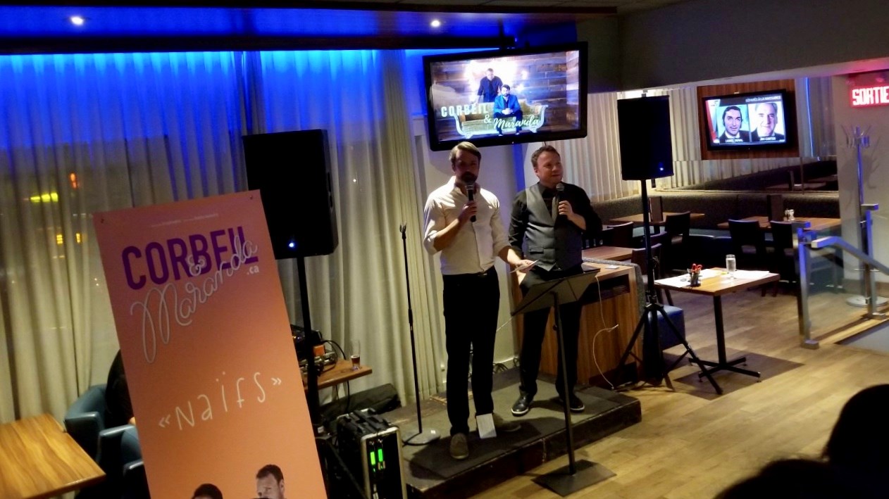 Le duo humoristique Corbeil et Maranda. 