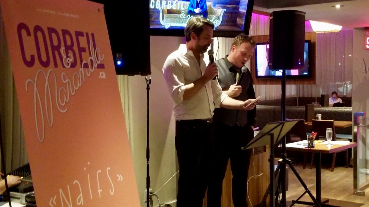 Le duo humoristique Corbeil et Maranda. 
