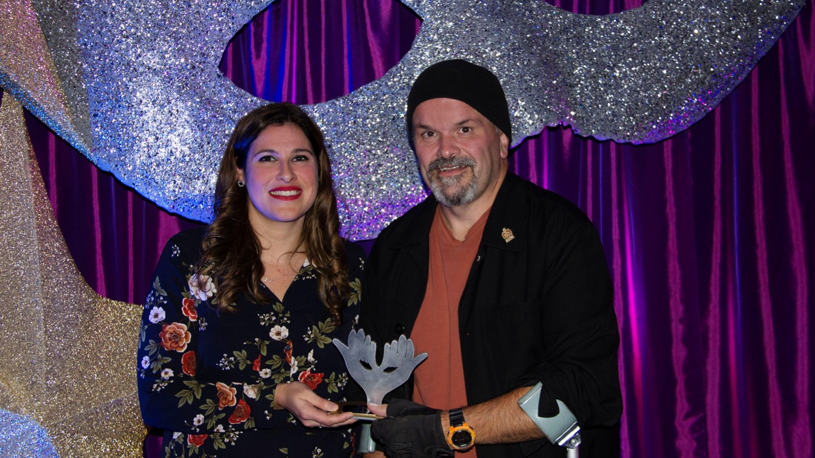Sarah Rodrigue, directrice générale de la CDC Beauce-Etchemins, et Mario Busque, bénévole.