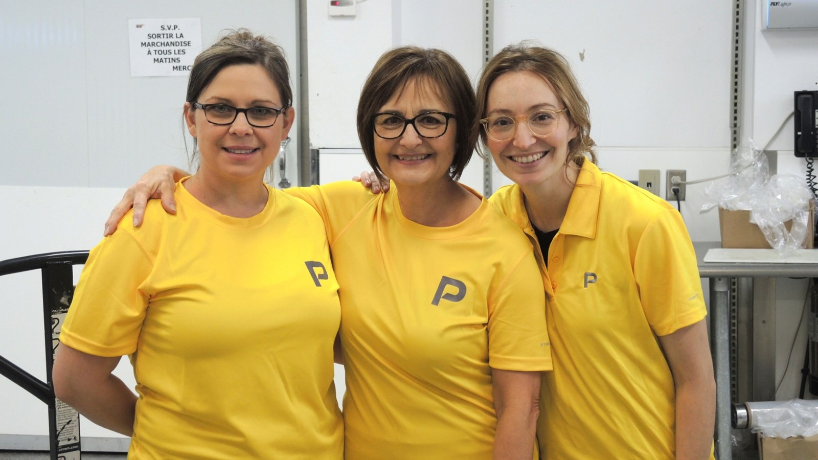 De gauche à droite : Maude Caron, Lise Grenier et Maryanne Jeffrey, toutes trois à l'emploi de Promutuel Chaudière-Appalaches.