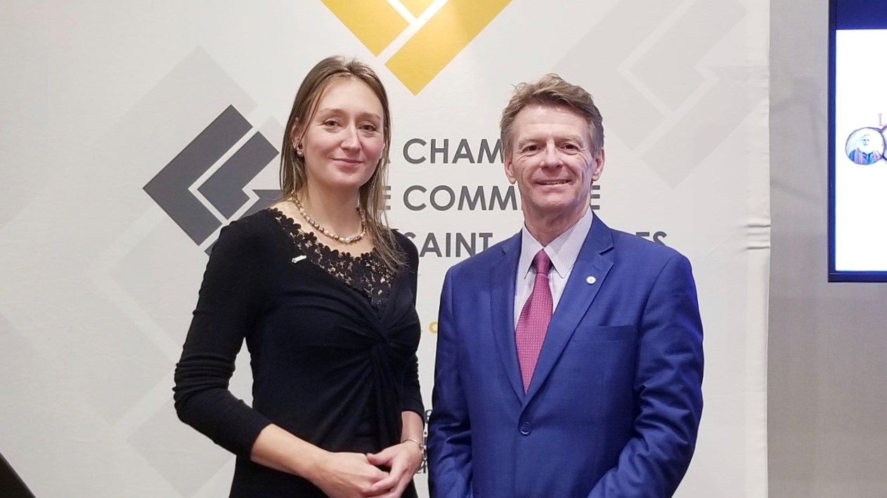 Claude Gagnon et Bianca Champagne, la président de la Chambre de commerce de St-Georges