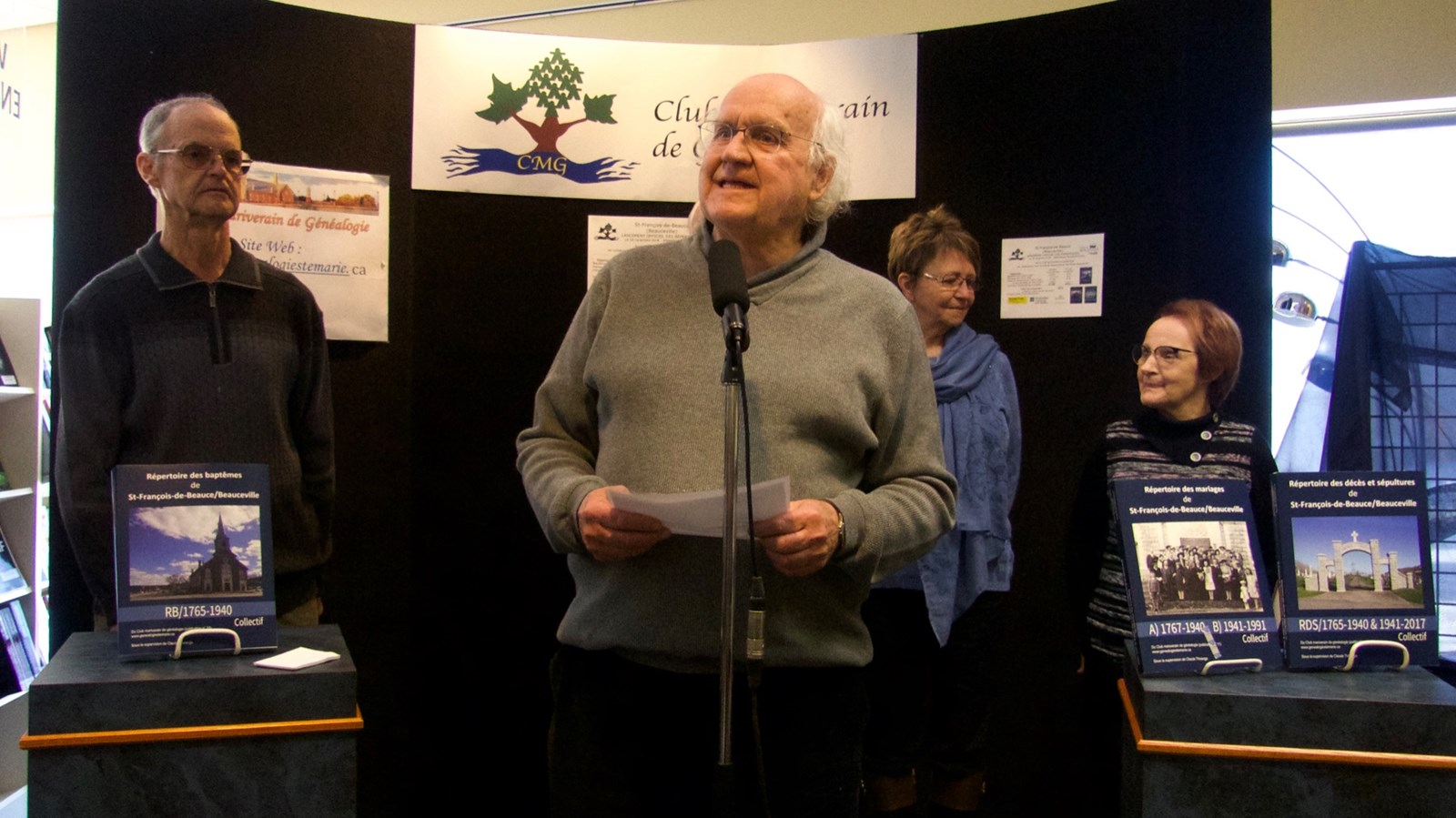 Réal Giguère, président du Club mariverain de généalogie