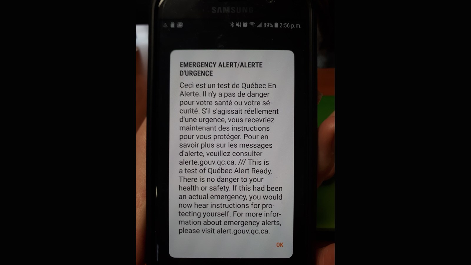 Une alerte qui en surprend plusieurs 
