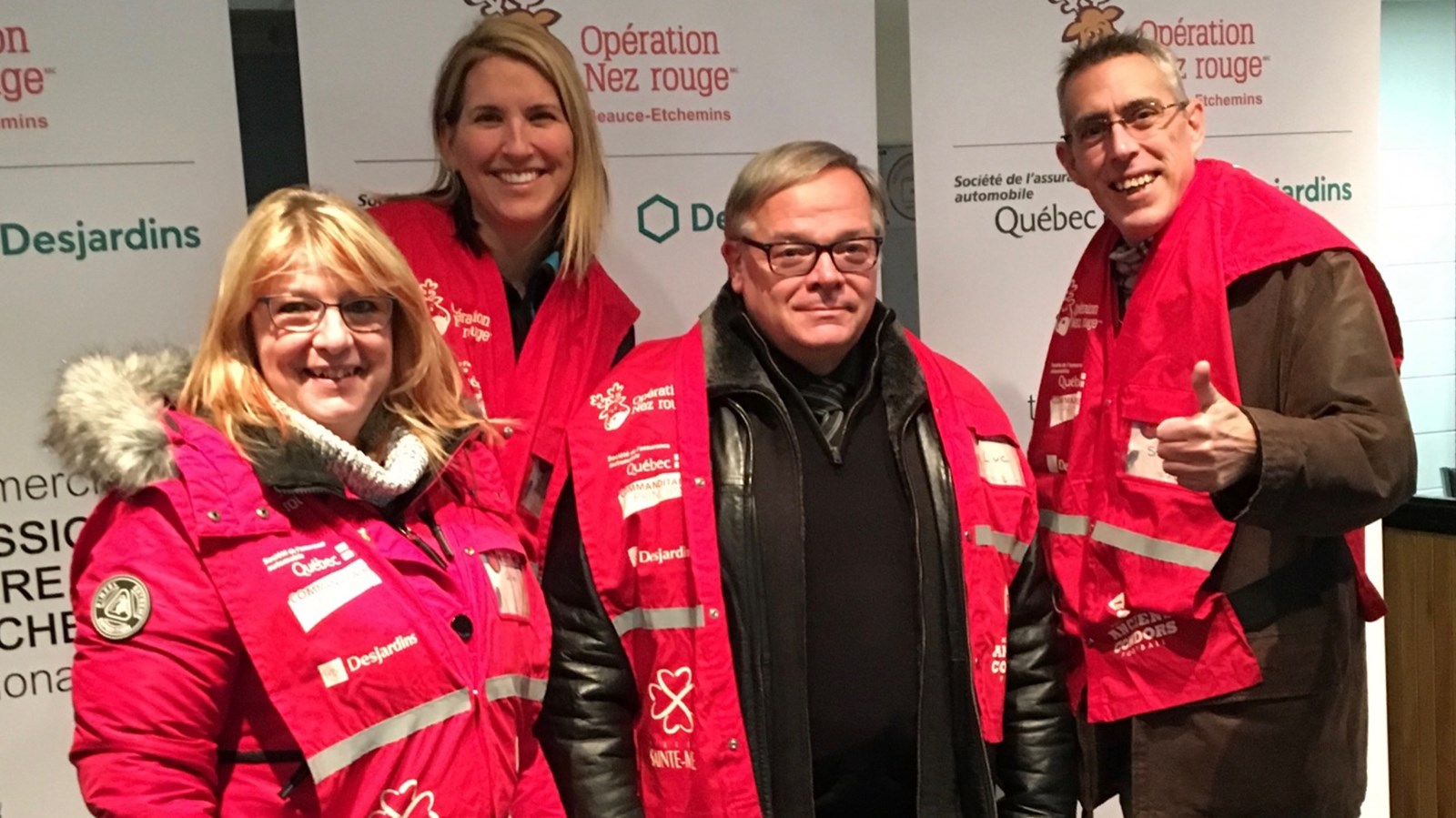 Céline Coulombe, Mélanie Gilbert, Luc Provençal et Stéphane Brown