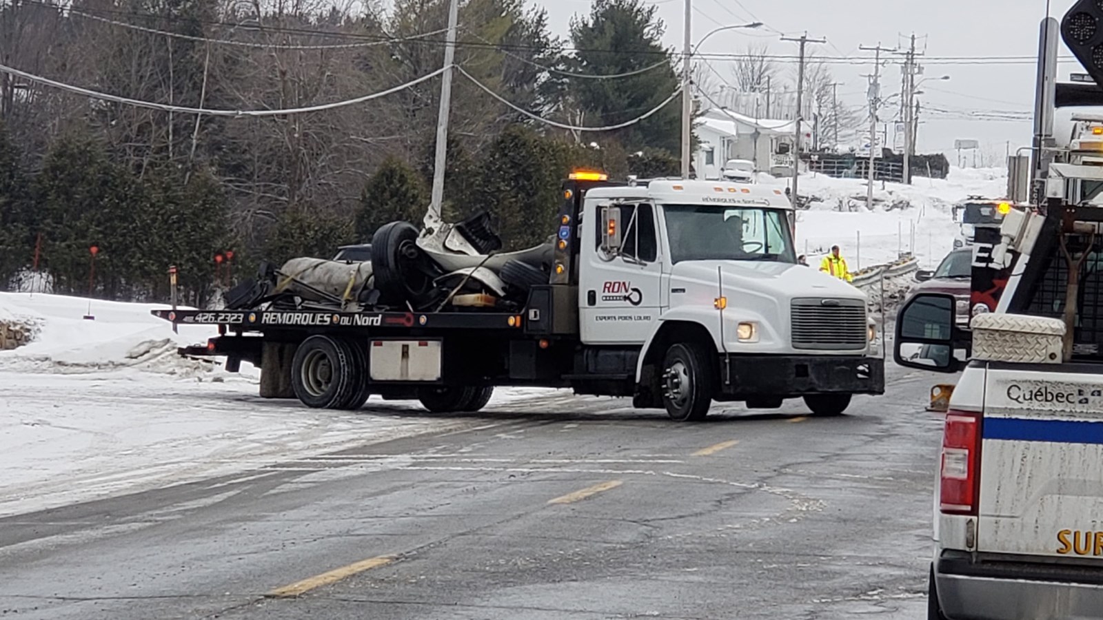 Accident à East Broughton : La vie d'un automobiliste tient à un fil