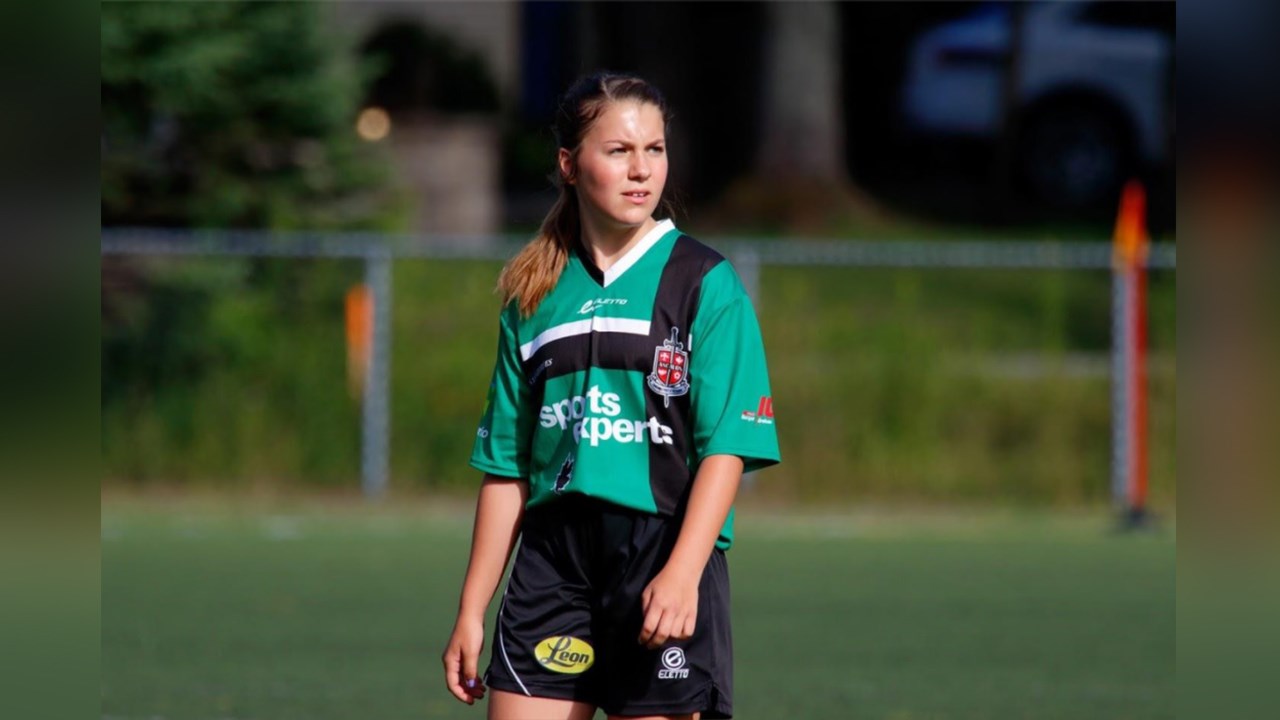 Maude Thibaudeau, joueuse de l'Ascalon Saint-Georges dans la catégorie U15 féminin AA. 