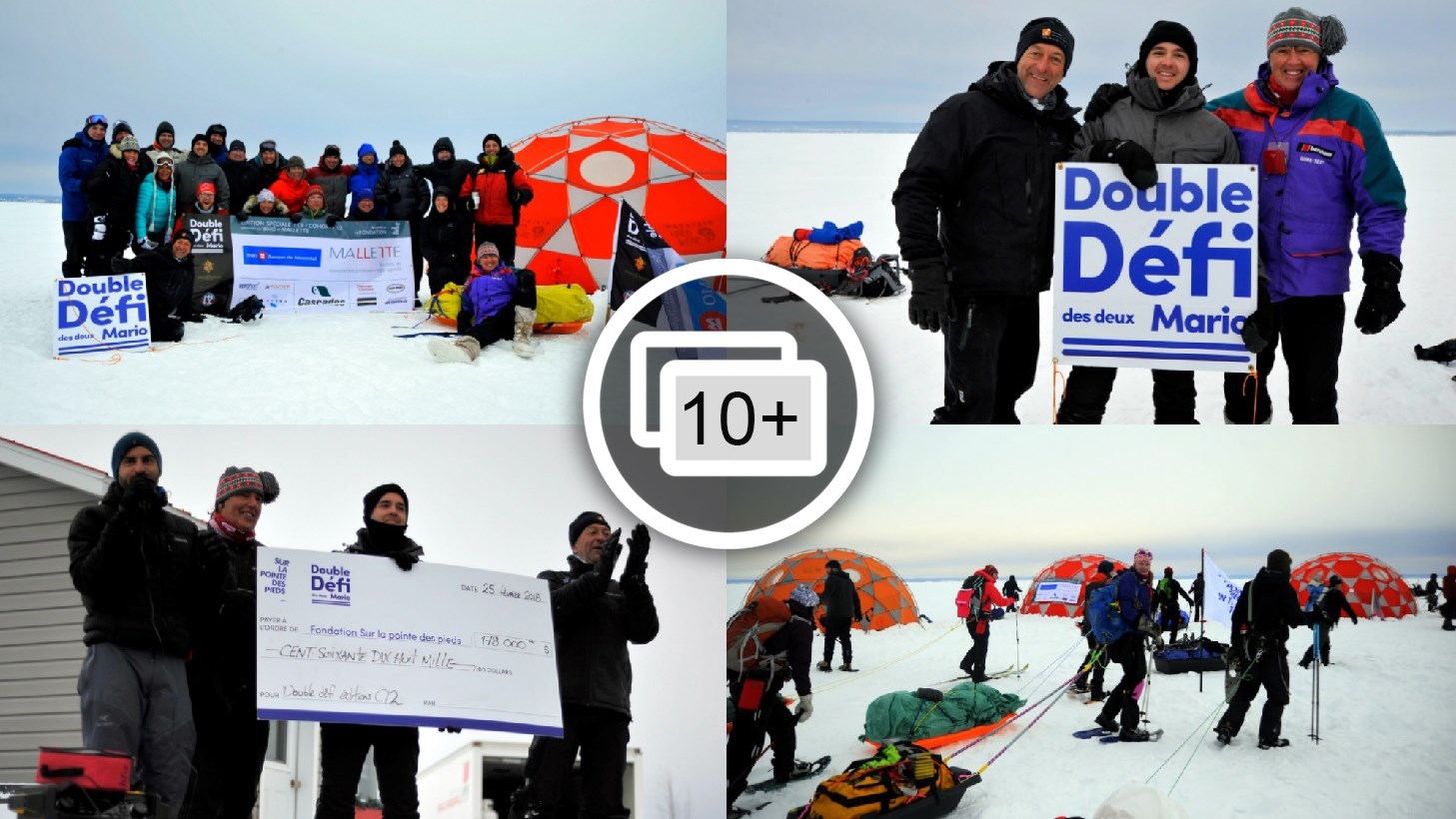 Des étudiants-athlètes de la cohorte 12 du programme Élite à l'École d'Entrepreneurship de Beauce ont participé à une traversée du lac Saint-Jean de 30 kilomètres du 23 au 25 février 2018.