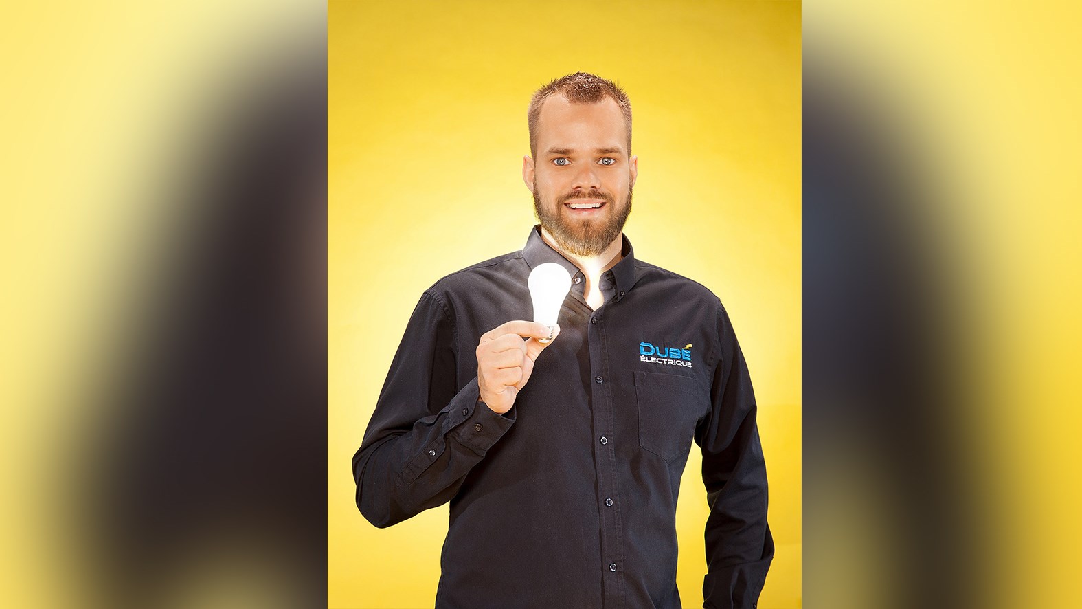 Le fondateur de l'entreprise Dubé Électrique, basée à Saint-Georges, Jonathan Dubé.