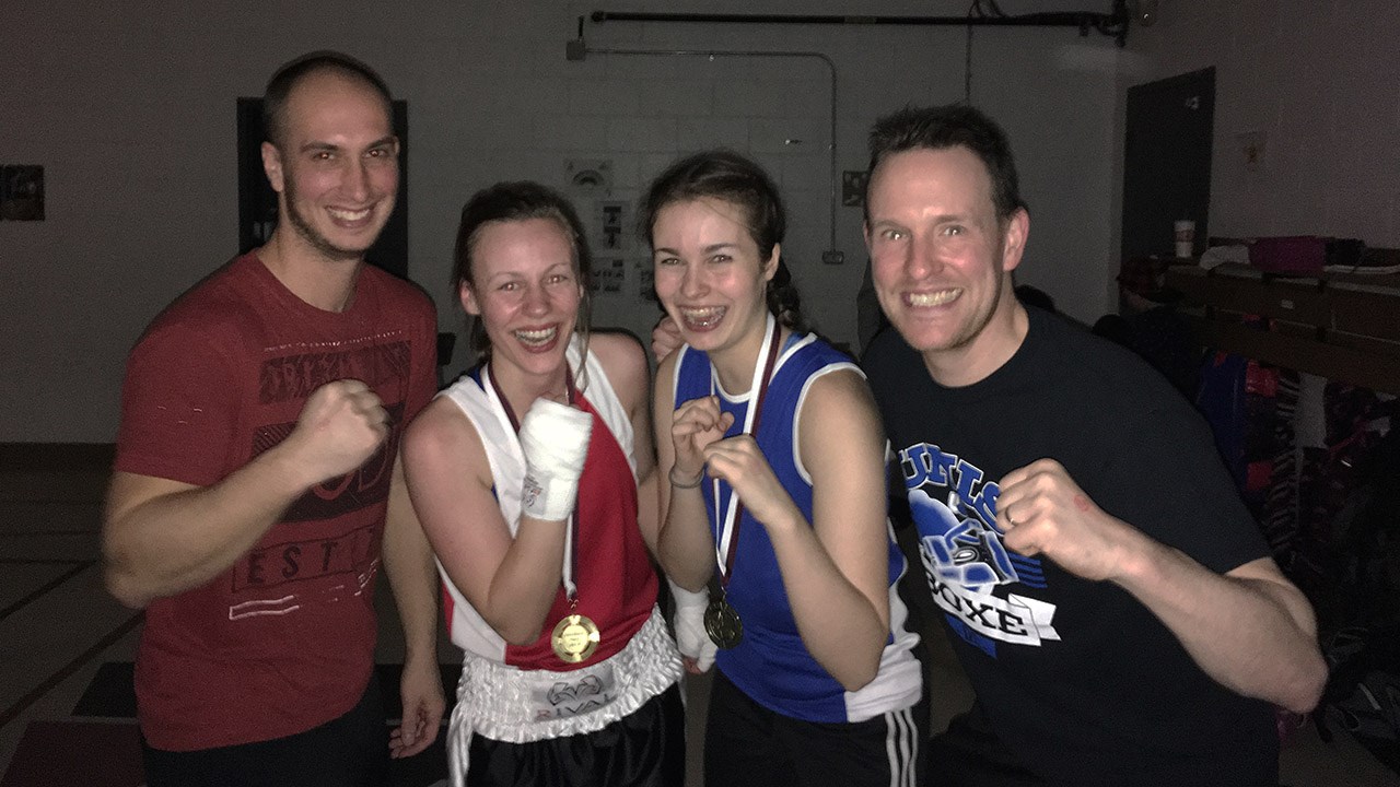 Keven Couture, Jessie Turcotte, Megan Veilleux et Jean-Pierre Caron.