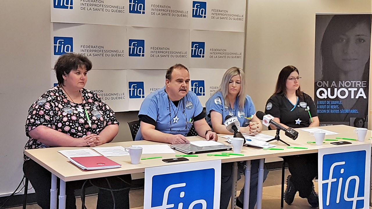 La FIQ – Syndicat des professionnelles en soins de Chaudière-Appalaches a tenu une conférence presse lors du lundi 2 avril 2018, à Québec, afin de faire le point sur l’impasse dans laquelle se trouvent leurs négociations locales et de faire connaître les détails du plan d’action adopté lors d’une assemblée extraordinaire tenue mardi le 27 mars 2018.