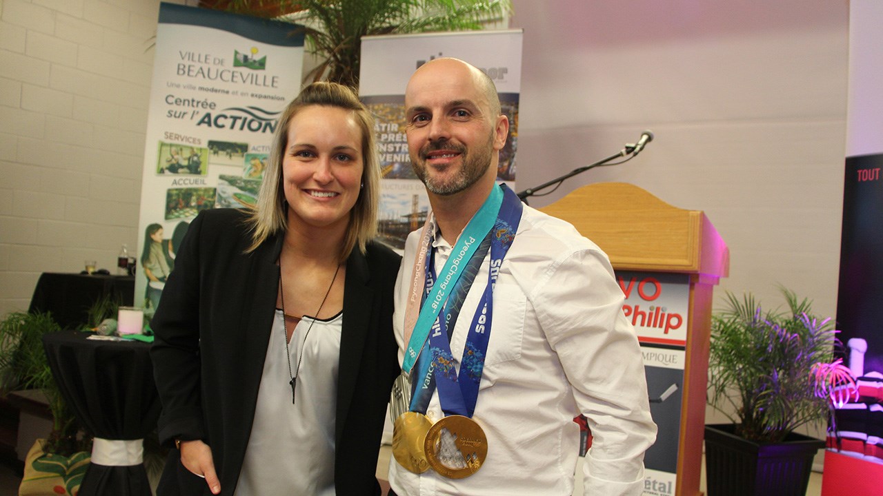 Marie-Philip Poulin et David Drouin (Quirion Métal)