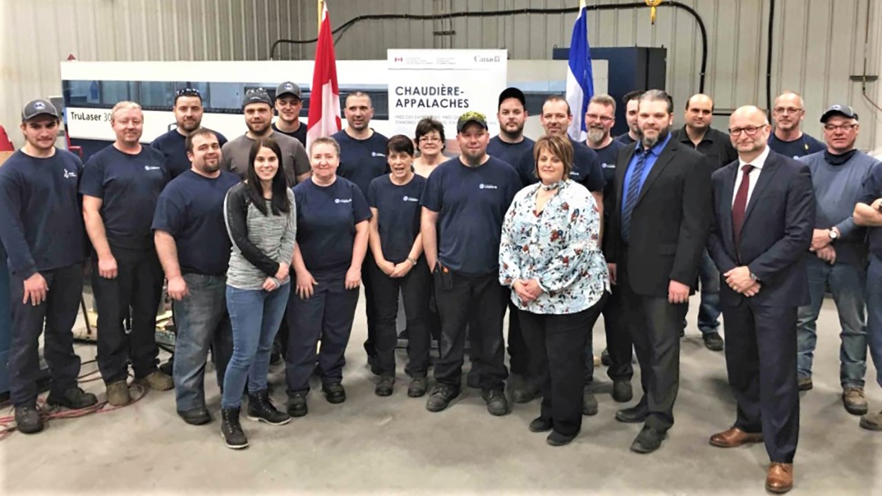 Le gouvernement du Canada a accordé, lors d'une conférence de presse tenue jeudi le 5 avril 2018, un appui financier totalisant 994 535 $ à quatre entreprises de la Beauce, afin qu'elles puissent améliorer leur productivité et poursuivre leur croissance.