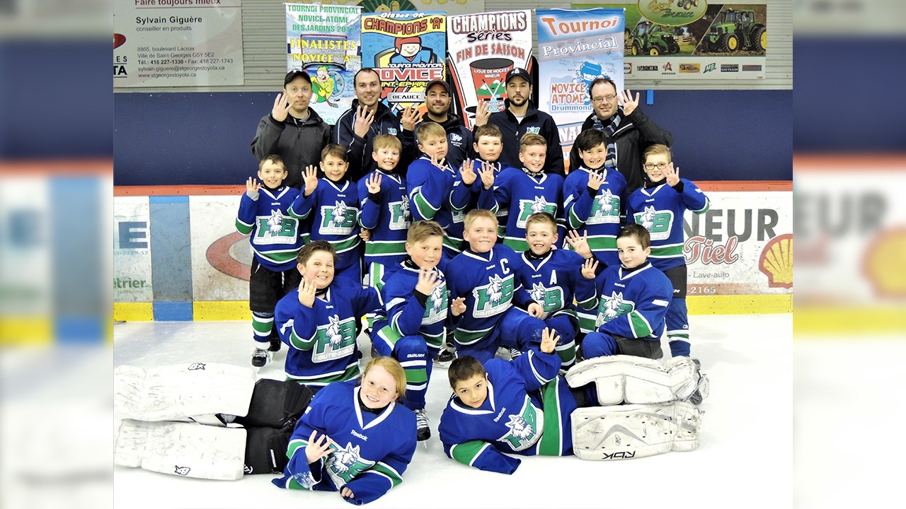 L'équipe des Lynx de la Haute-Beauce (Novice A)