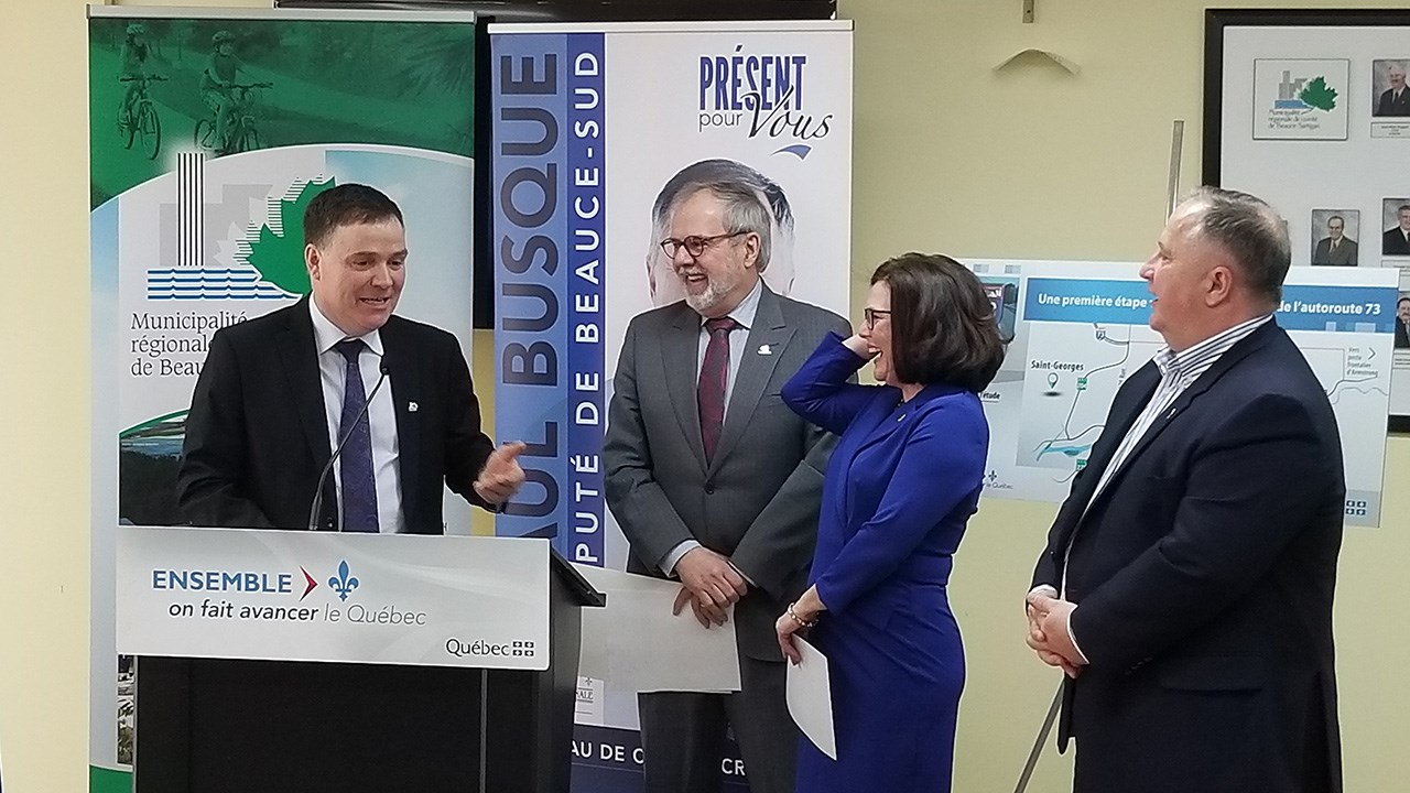 Normand Roy, Claude Morin, Véronyque Tremblay et Paul Busque.