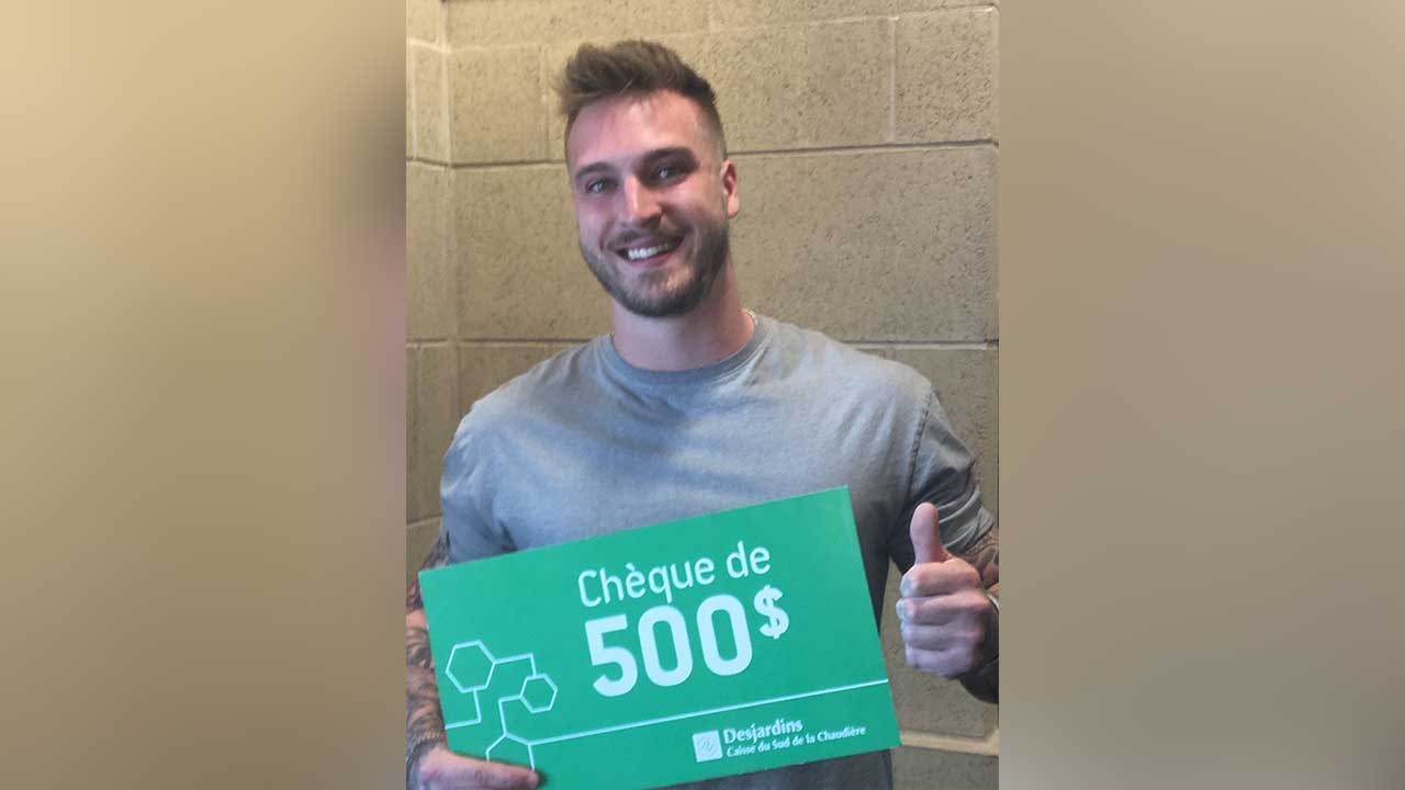 Samuel Bernier-Patry, l'un des deux gagnants.