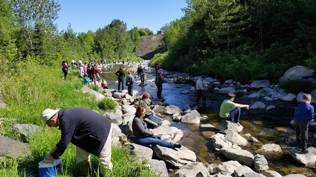 Des milliers de truites pour la Pêche en ville au Parc des Sept-Chutes