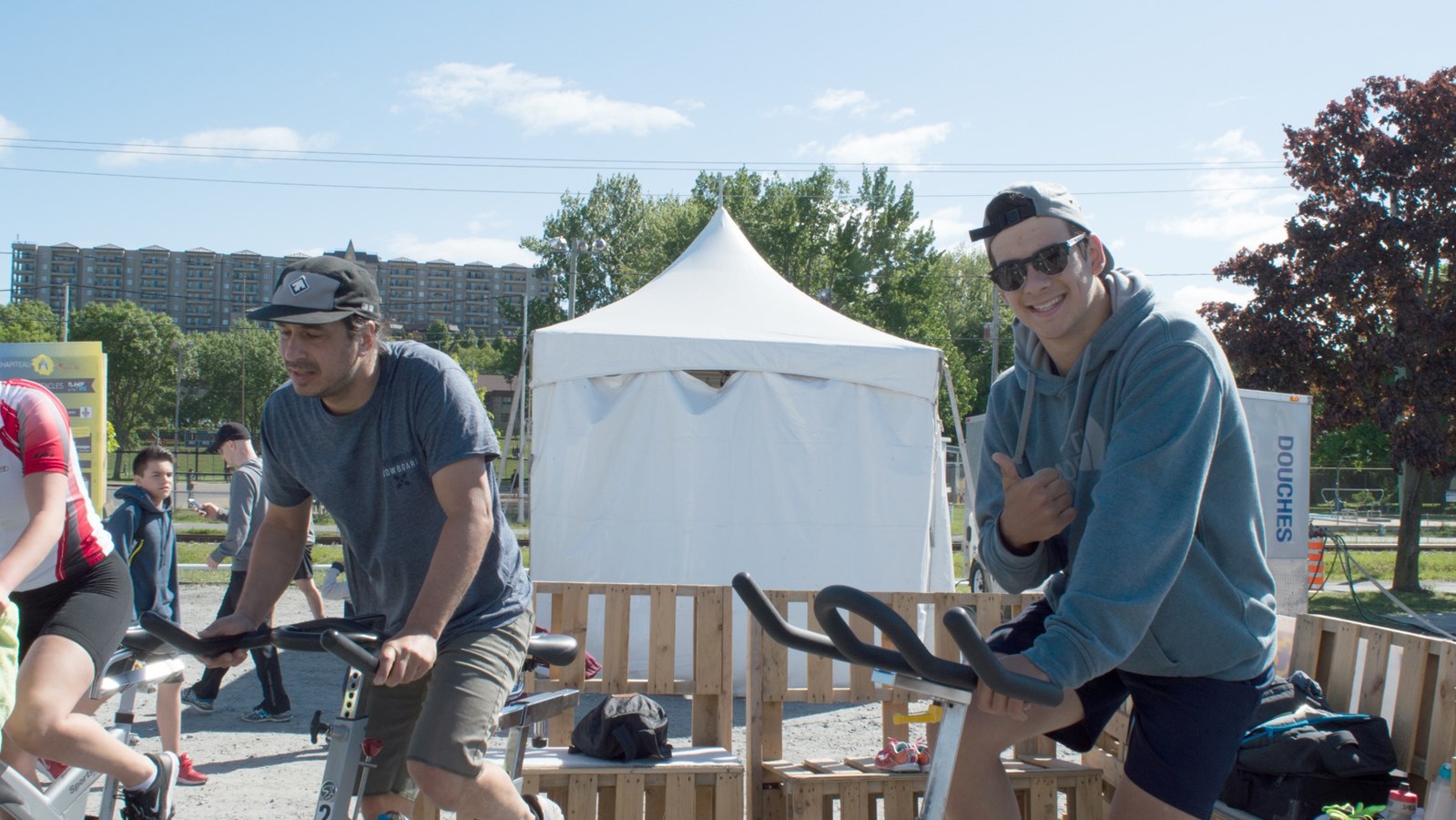 Une heure de spinning pour Éliot Grondin au Festival Sportif