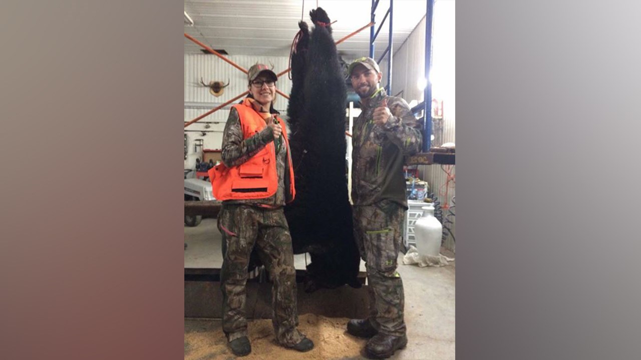 Une jeune femme de la Beauce tue un ours noir de 300 lbs