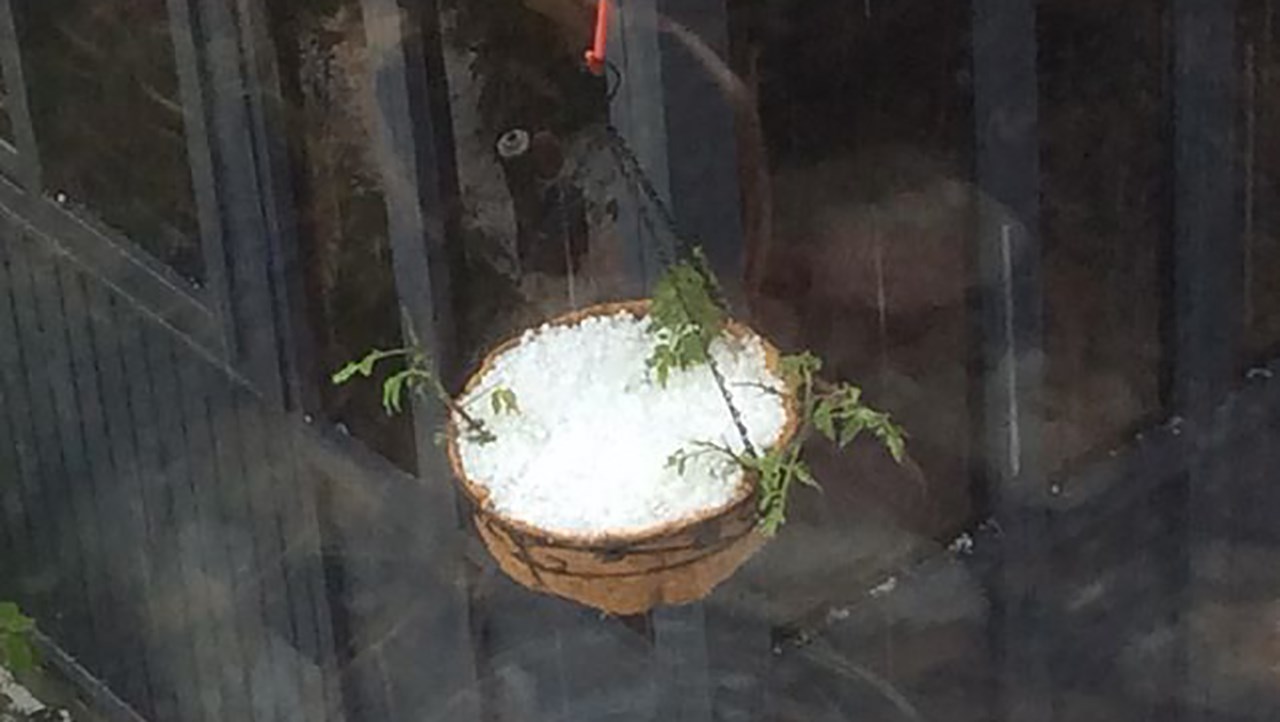 De la grêle à Saint-Martin en plein été le 25 juin