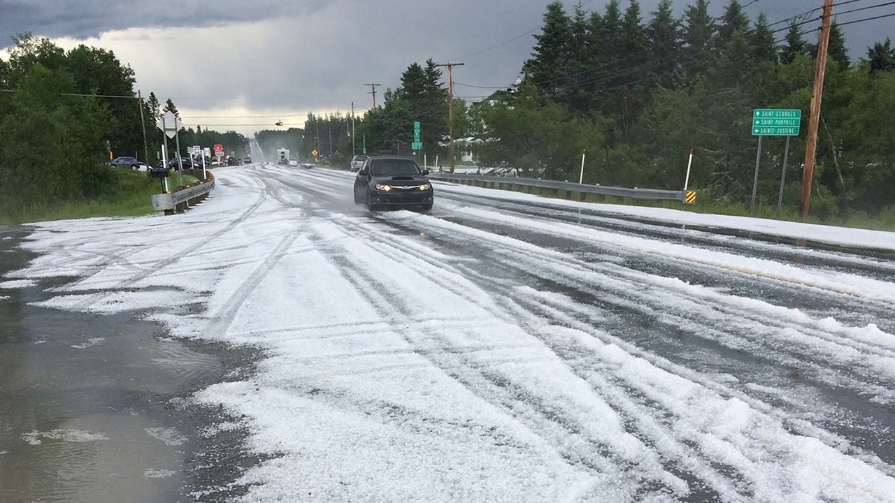 De la grêle à Saint-Martin en plein été le 25 juin