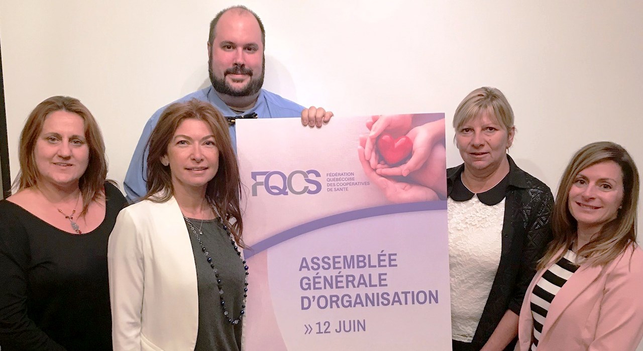 Le conseil d’administration de la FQCS sera composé de madame Chantal Dubuc, présidente de la fédération (Coopérative de Solidarité-Santé de Contrecœur), madame Nancie Allaire, viceprésidente (Coopérative de solidarité de santé de la MRC Robert Cliche), madame Nathalie Fréchette, trésorière (Coop de solidarité santé Pointe-Du-Lac), monsieur Gabriel Sansoucy secrétaire (Coopérative de solidarité santé le Rocher) et madame Josée Ouellet, administratrice (Coop de solidarité santé Saint-Hubert)