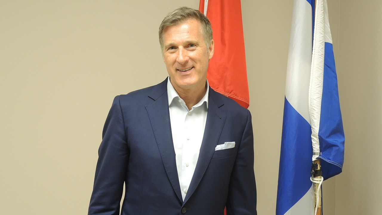 Maxime Bernier, le 27 juin 2018, alors qu'il était à son bureau de Saint-Georges.