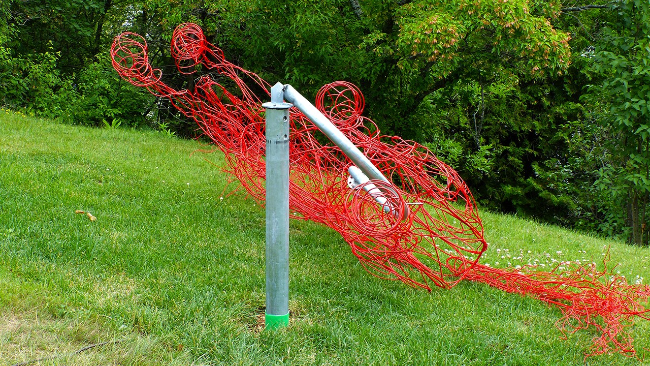 Une sculpture a été vandalisée au parc Lacasse à Saint-Georges