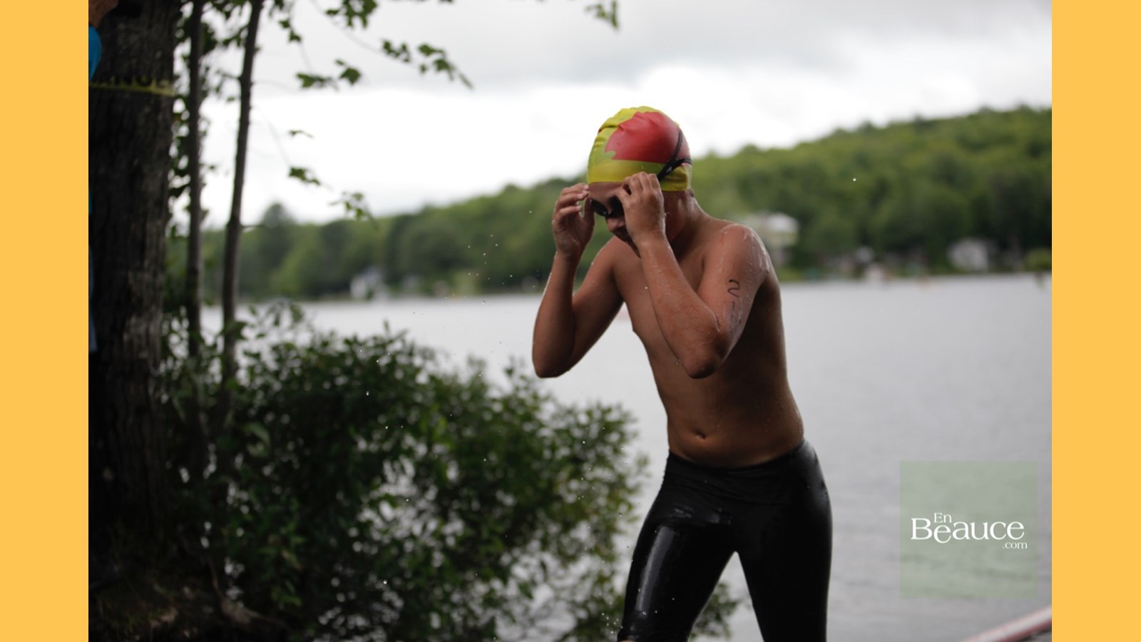 EN IMAGES : le triathlon du Lac-Poulin (partie nage)