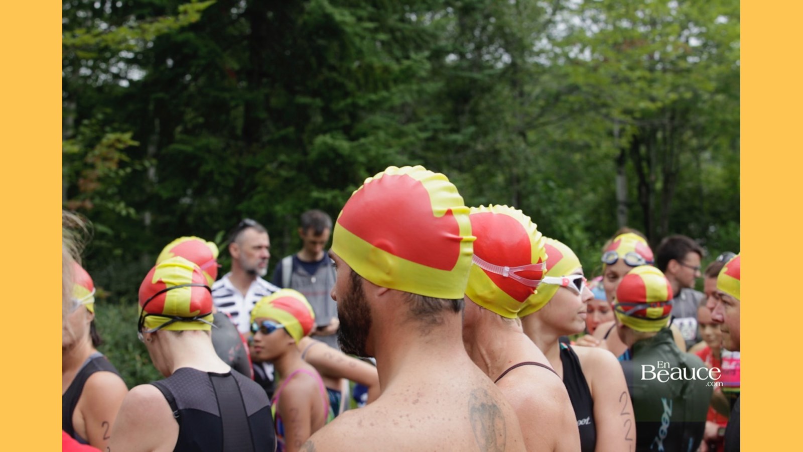 EN IMAGES : le triathlon du Lac-Poulin (partie nage)