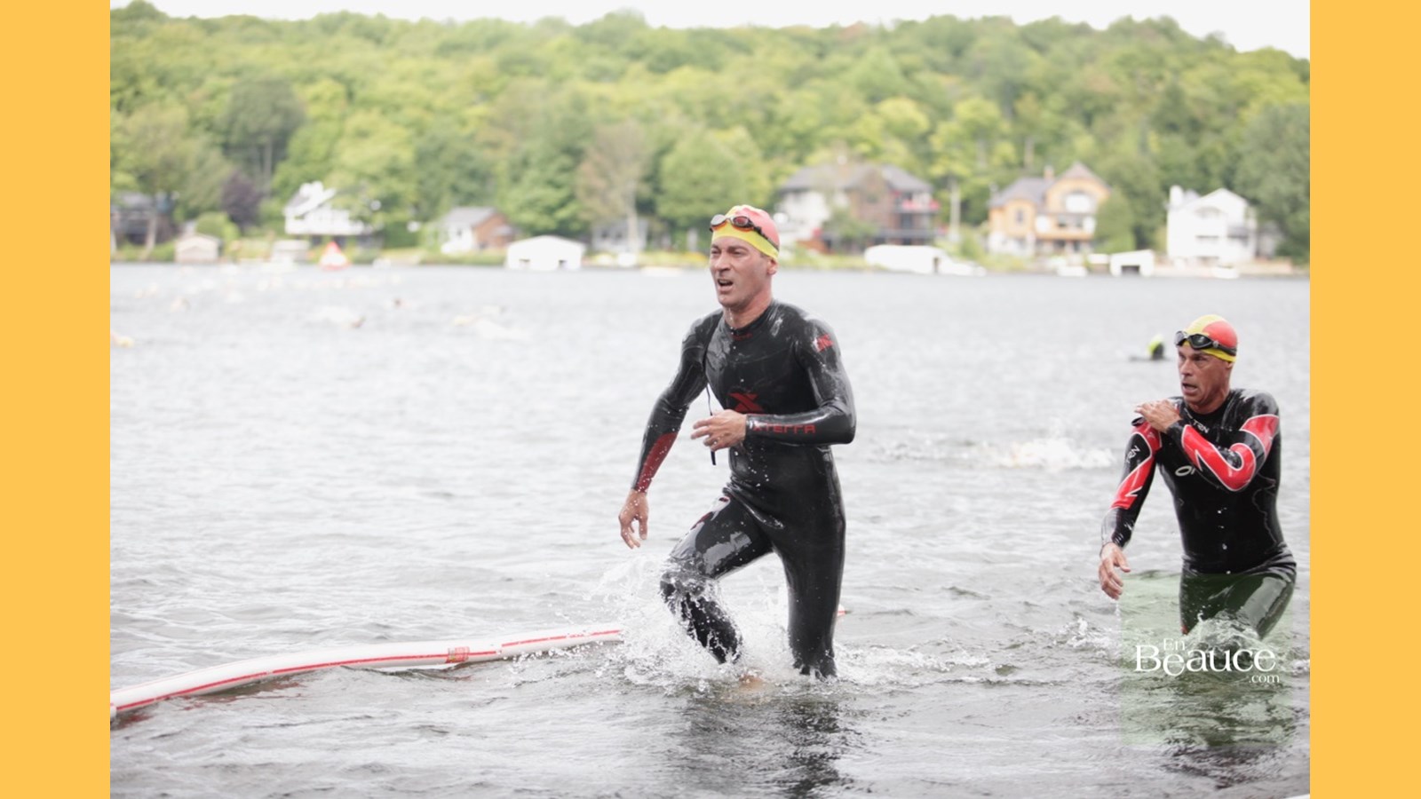 EN IMAGES : le triathlon du Lac-Poulin (partie nage)