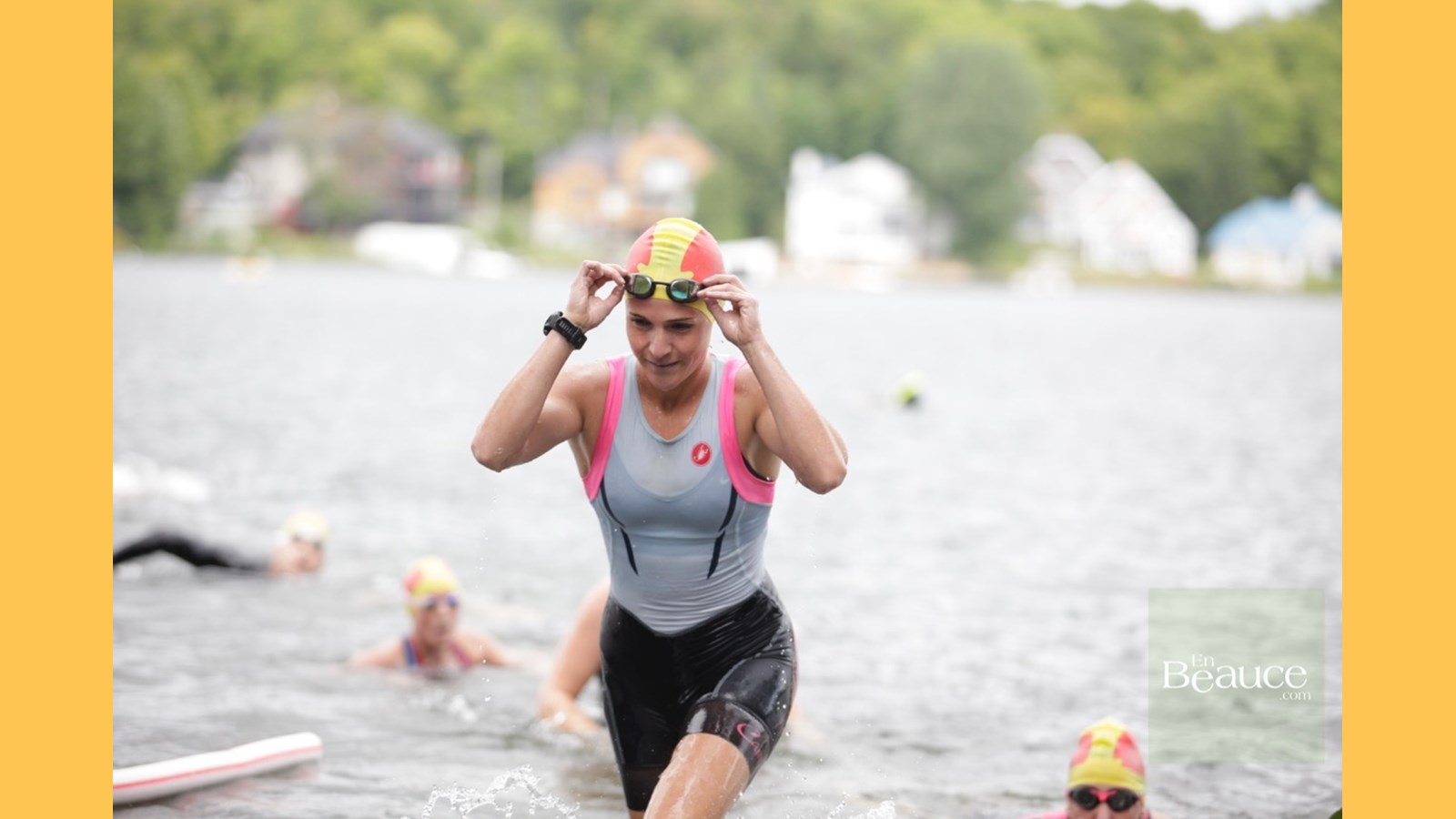 EN IMAGES : le triathlon du Lac-Poulin (partie nage)