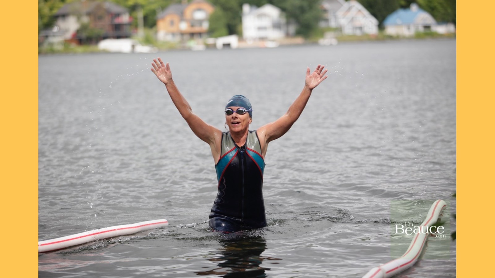 EN IMAGES : le triathlon du Lac-Poulin (partie nage)