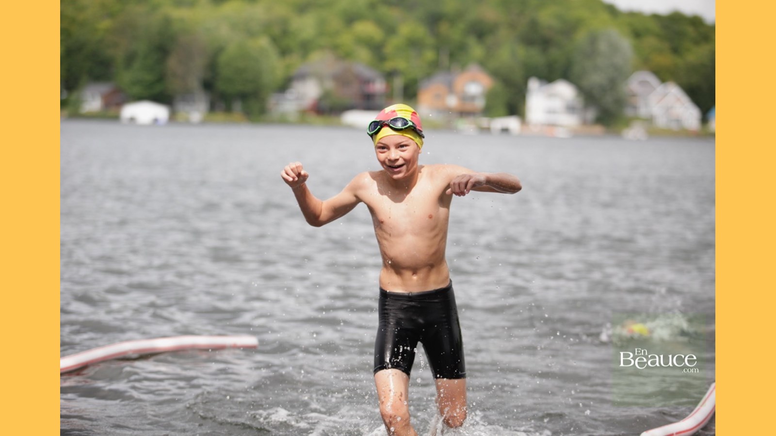 EN IMAGES : le triathlon du Lac-Poulin (partie nage)