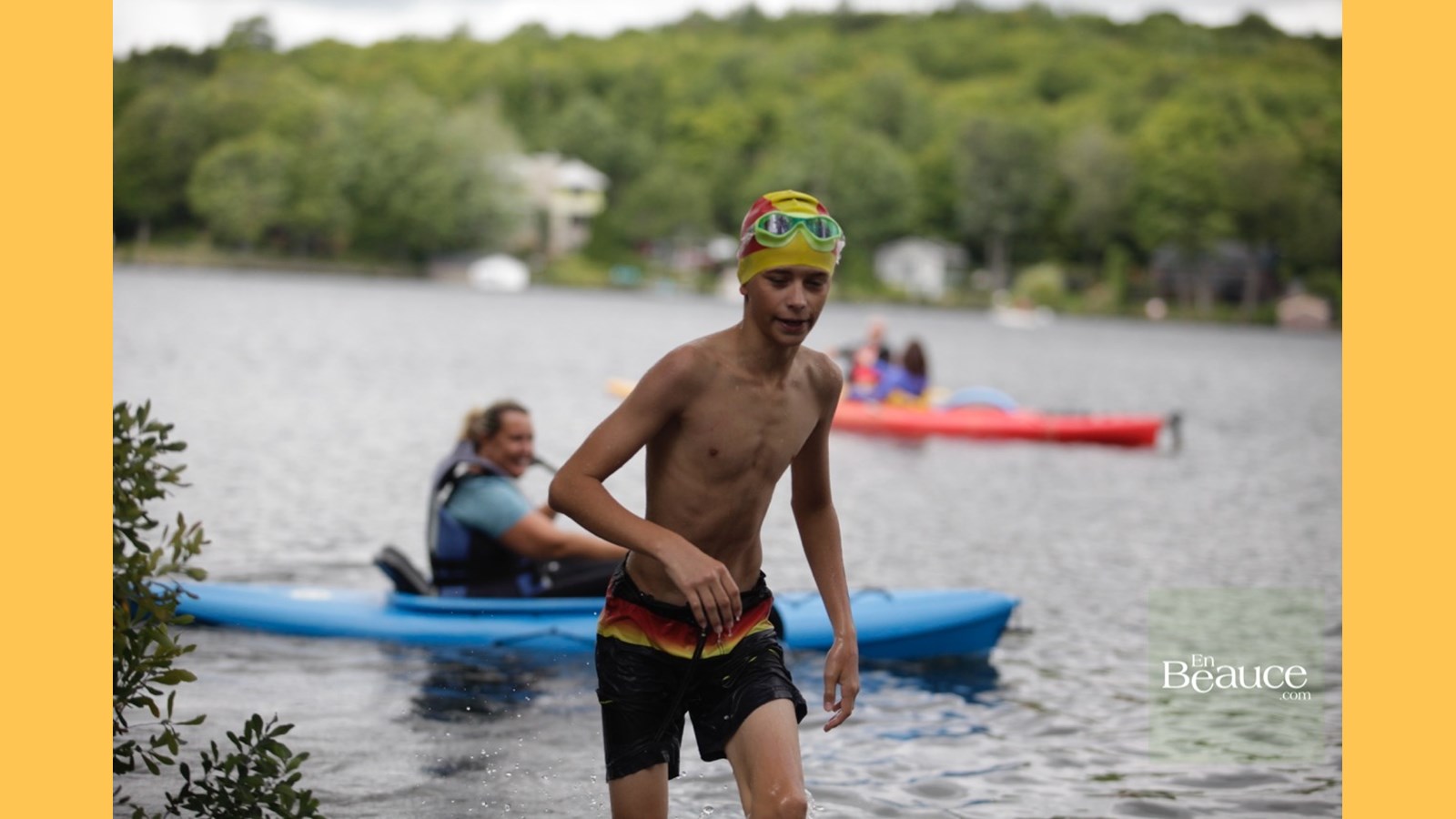 EN IMAGES : le triathlon du Lac-Poulin (partie nage)