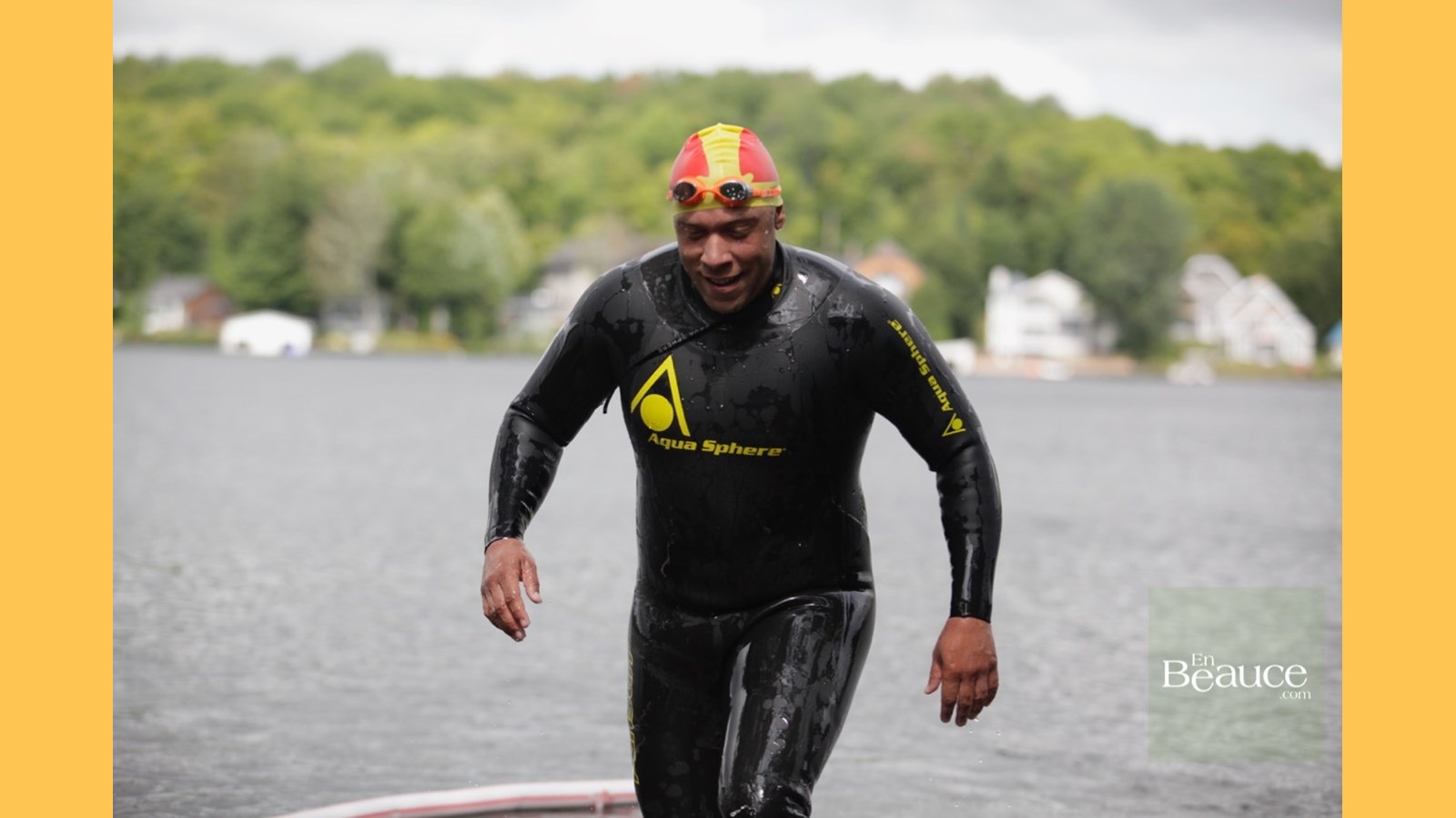 EN IMAGES : le triathlon du Lac-Poulin (partie nage)