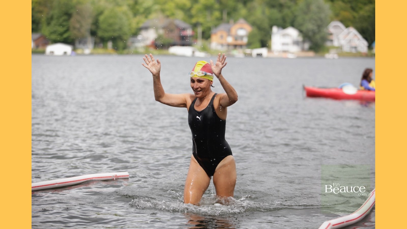 EN IMAGES : le triathlon du Lac-Poulin (partie nage)