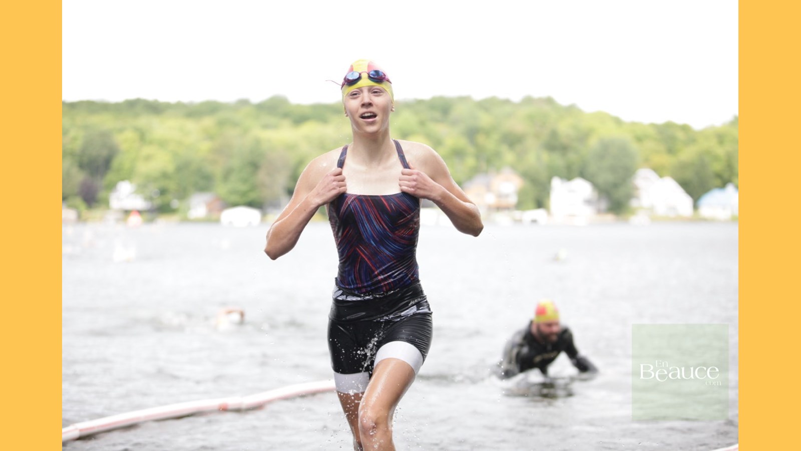 EN IMAGES : le triathlon du Lac-Poulin (partie nage)