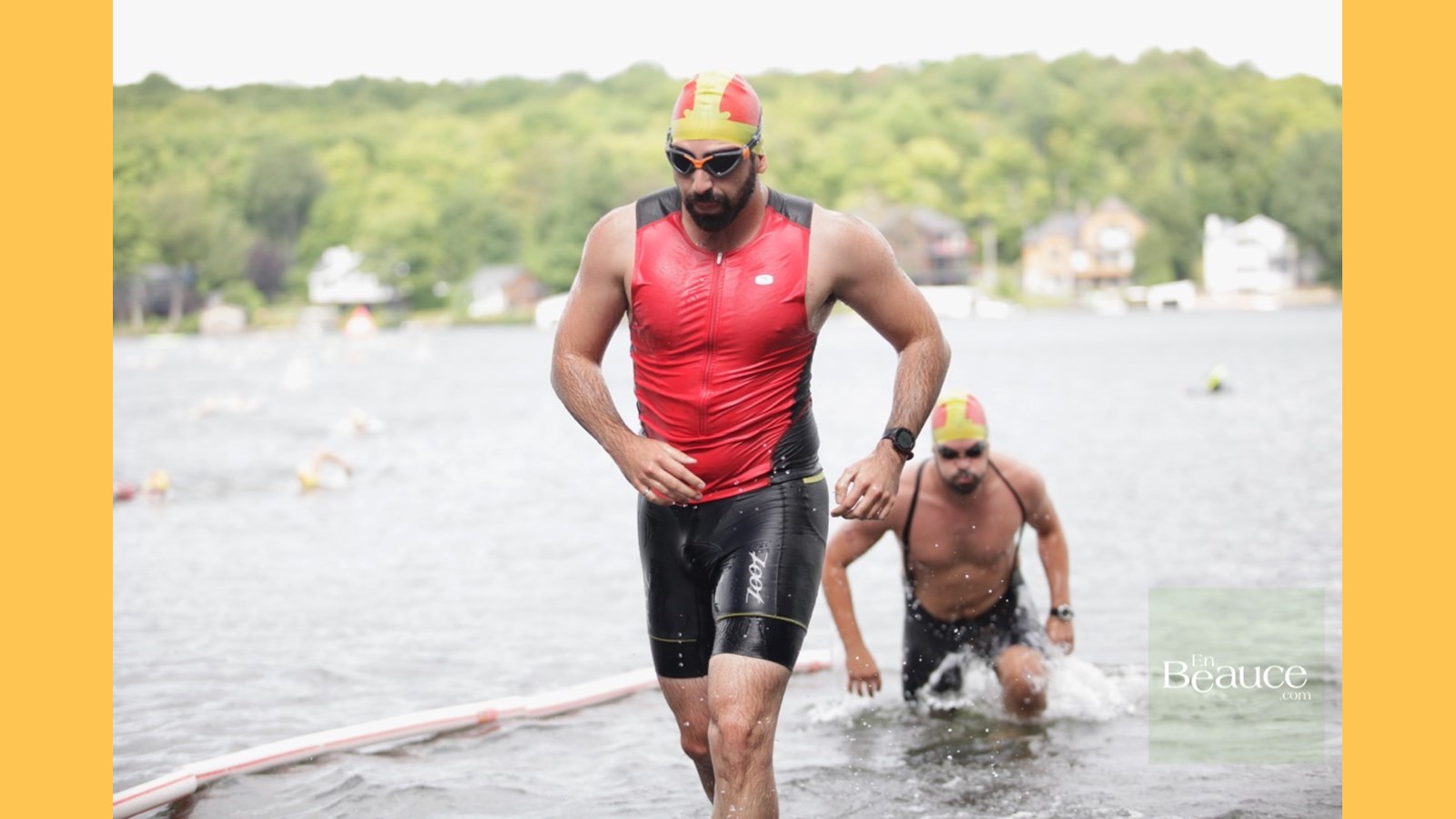 EN IMAGES : le triathlon du Lac-Poulin (partie nage)