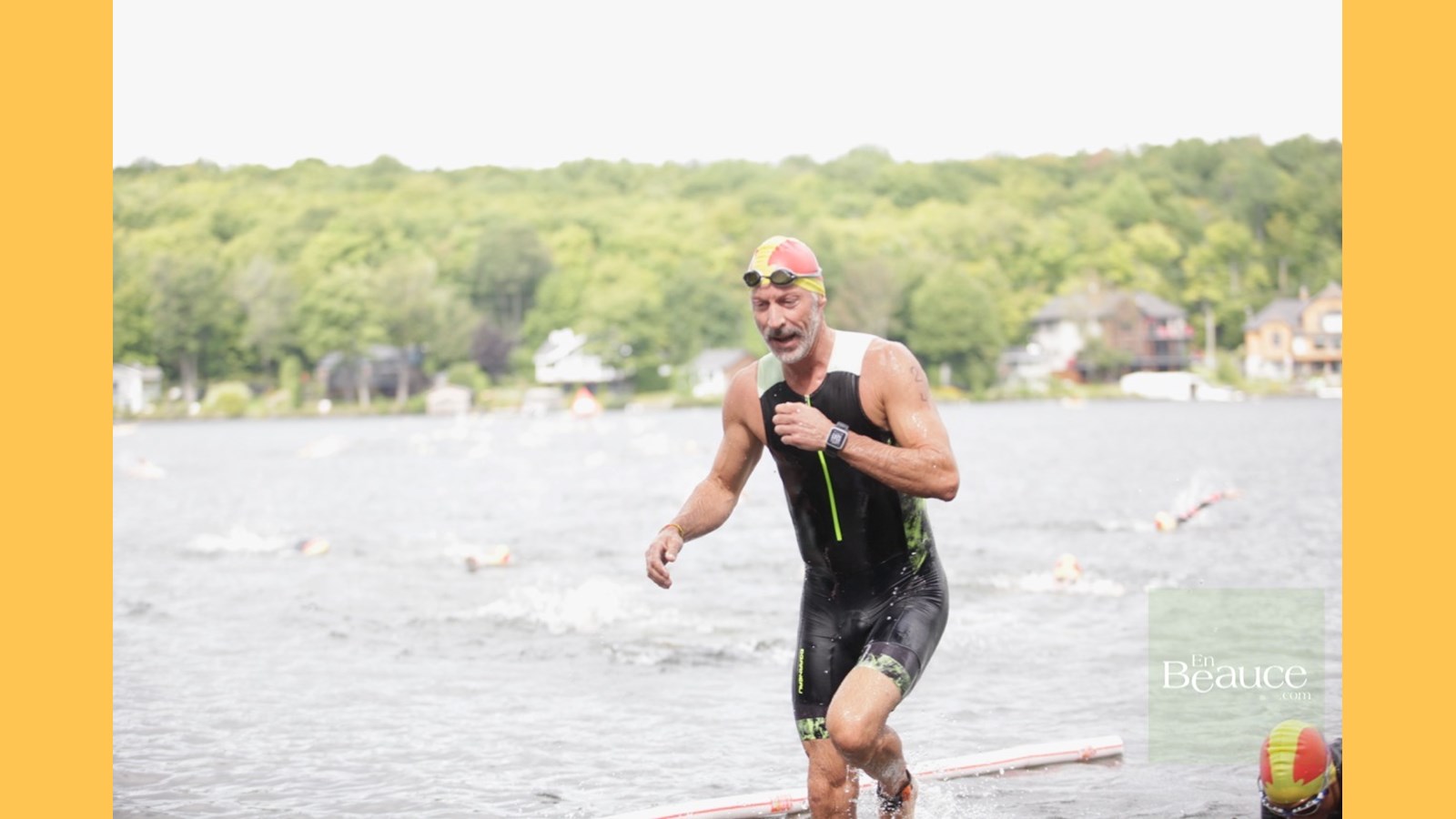 EN IMAGES : le triathlon du Lac-Poulin (partie nage)