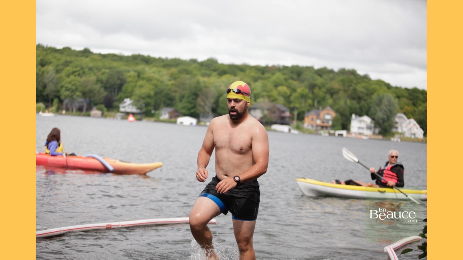 EN IMAGES : le triathlon du Lac-Poulin (partie nage)