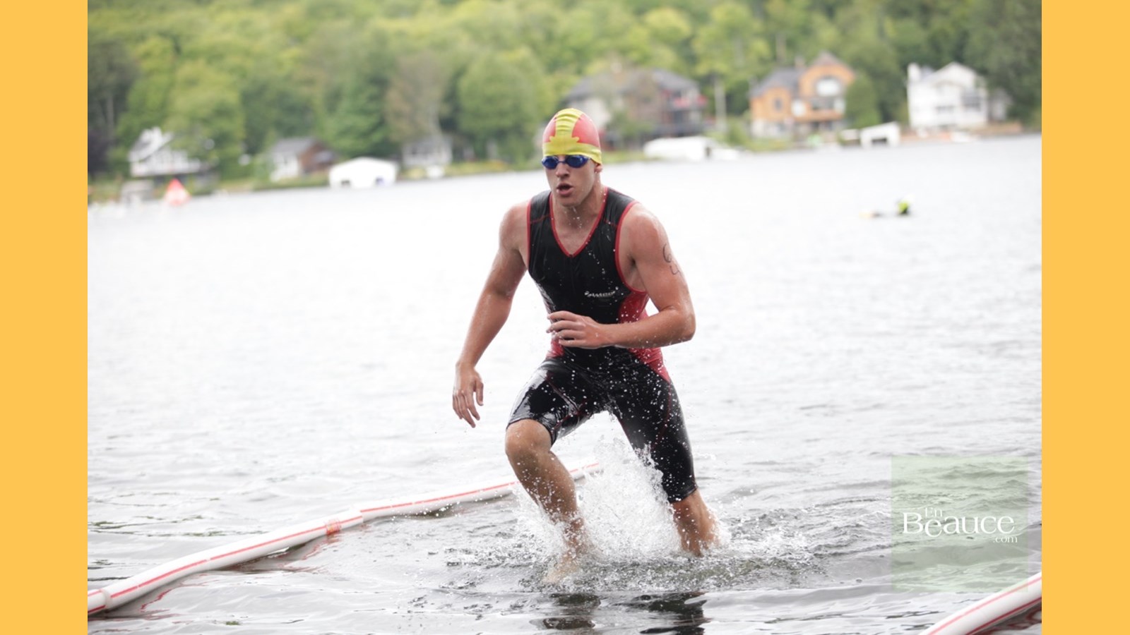EN IMAGES : le triathlon du Lac-Poulin (partie nage)