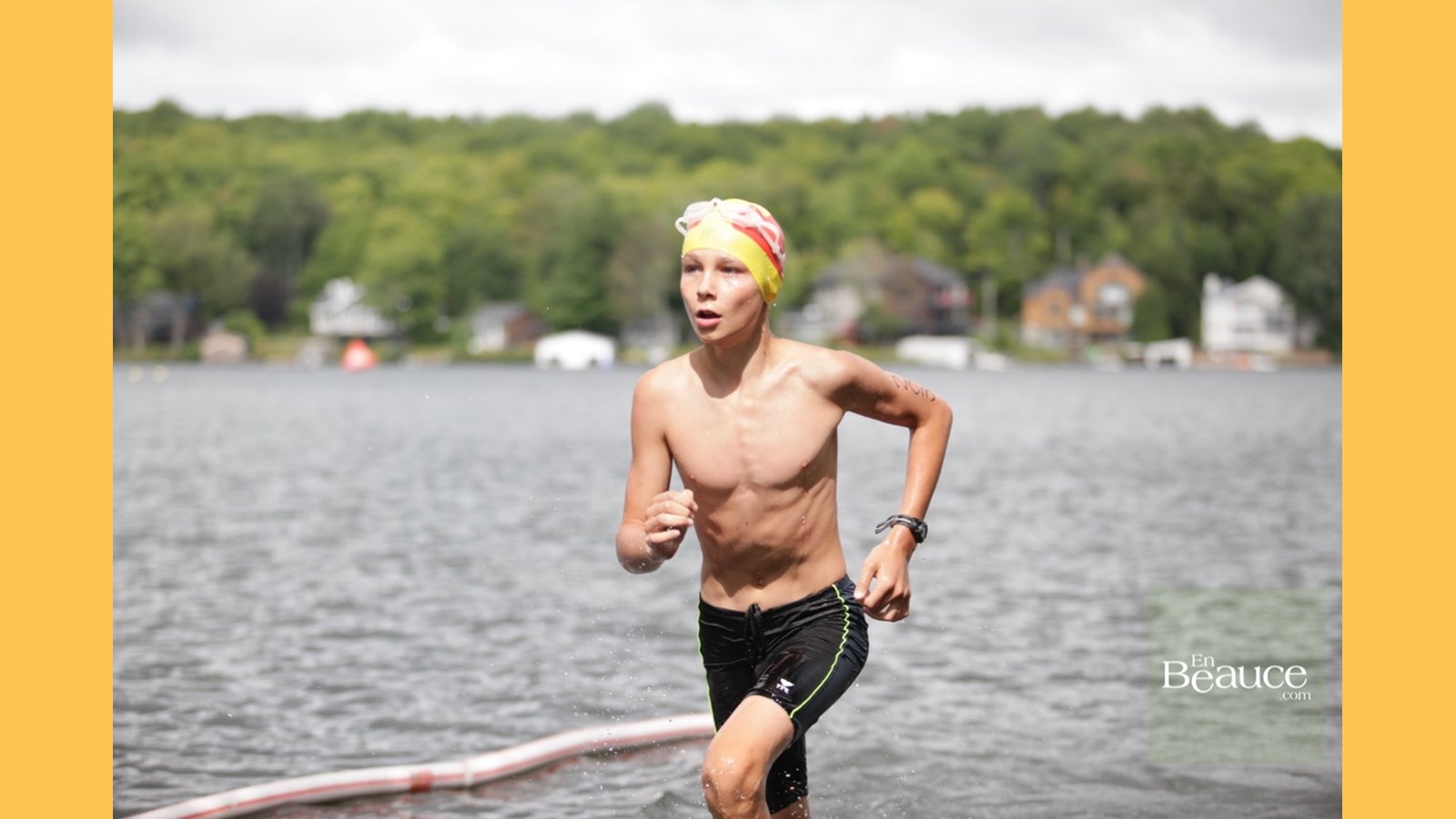 EN IMAGES : le triathlon du Lac-Poulin (partie nage)
