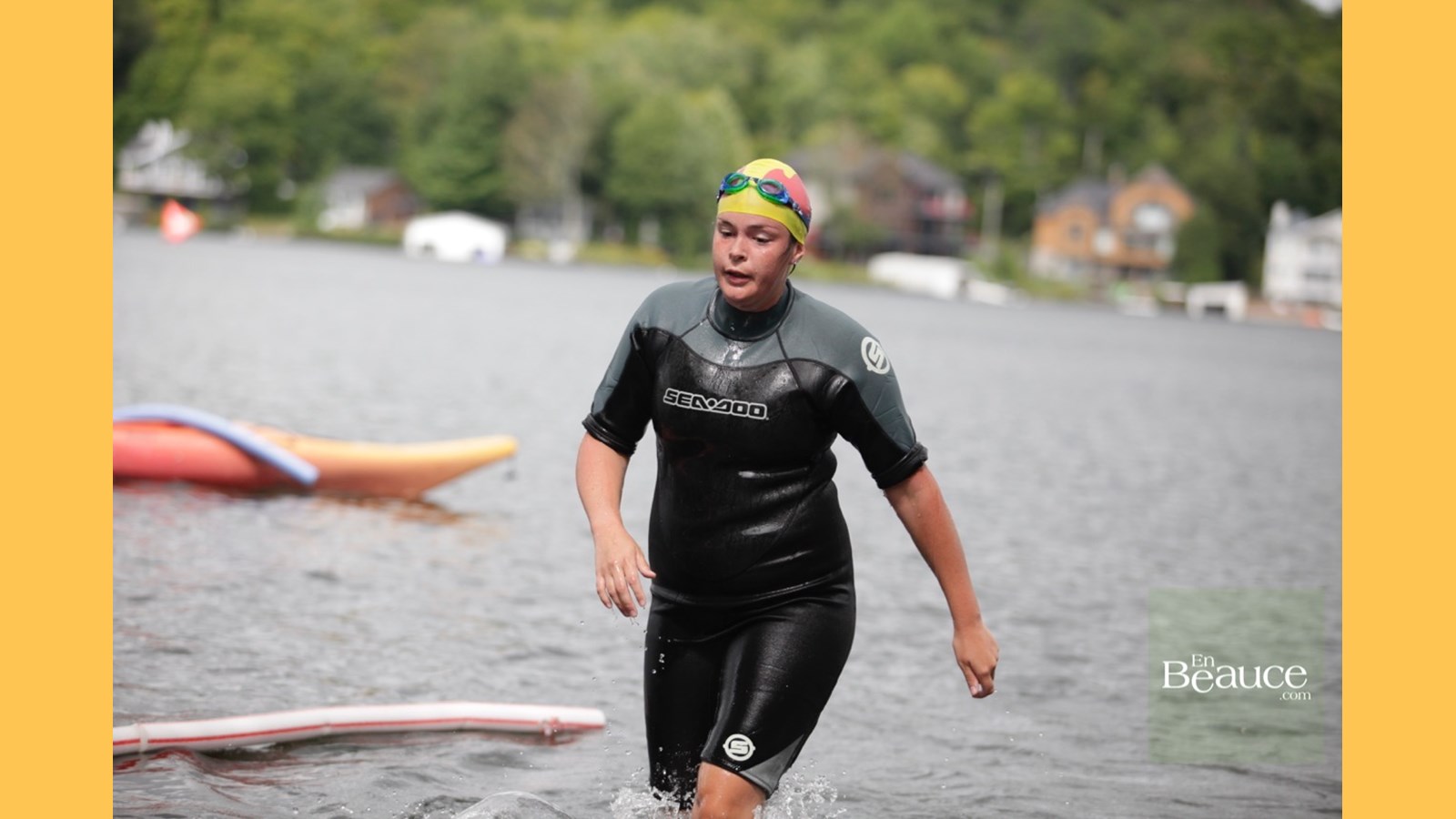 EN IMAGES : le triathlon du Lac-Poulin (partie nage)