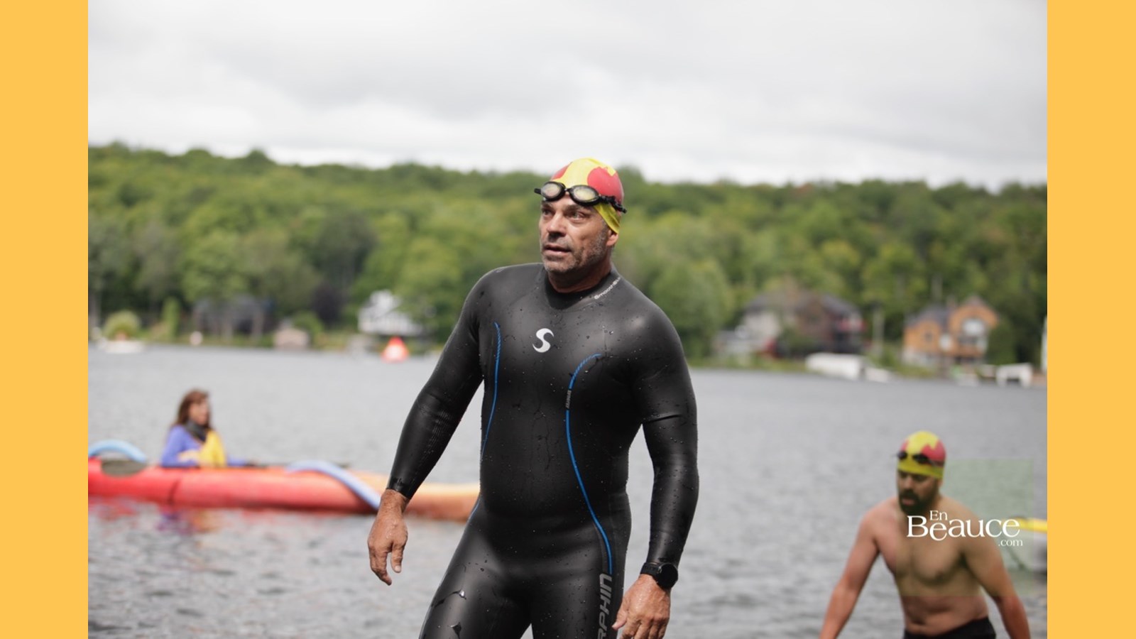 EN IMAGES : le triathlon du Lac-Poulin (partie nage)