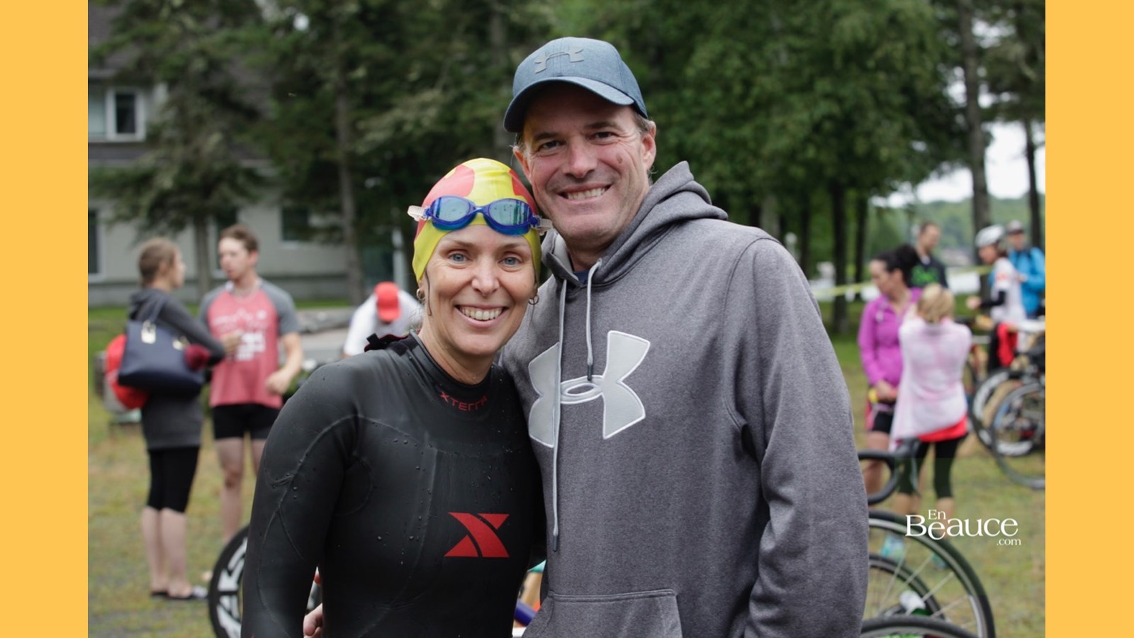 EN IMAGES : le triathlon du Lac-Poulin (partie nage)