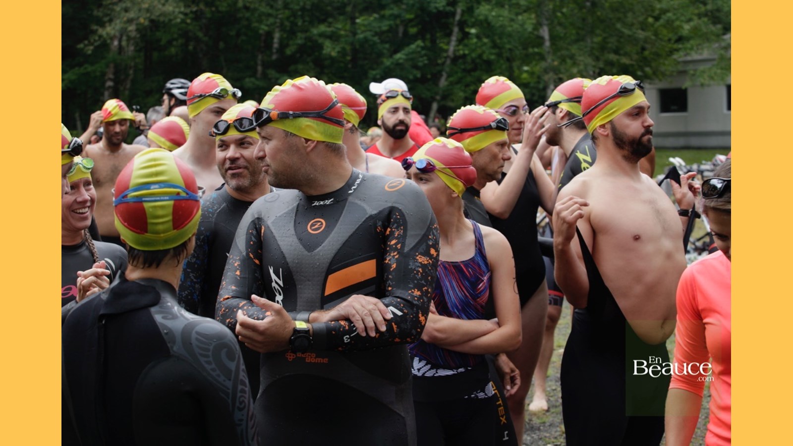 EN IMAGES : le triathlon du Lac-Poulin (partie nage)