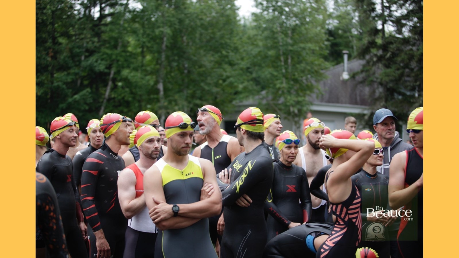 EN IMAGES : le triathlon du Lac-Poulin (partie nage)