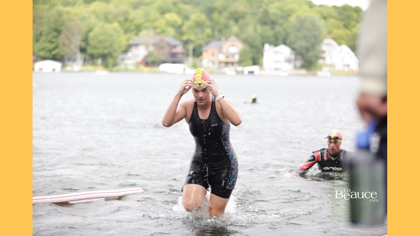 EN IMAGES : le triathlon du Lac-Poulin (partie nage)